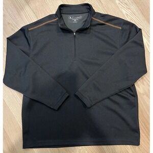 Pebble Beach Pullover Men's XL Gray Golf Quarter Zip Performance Sweater Casual